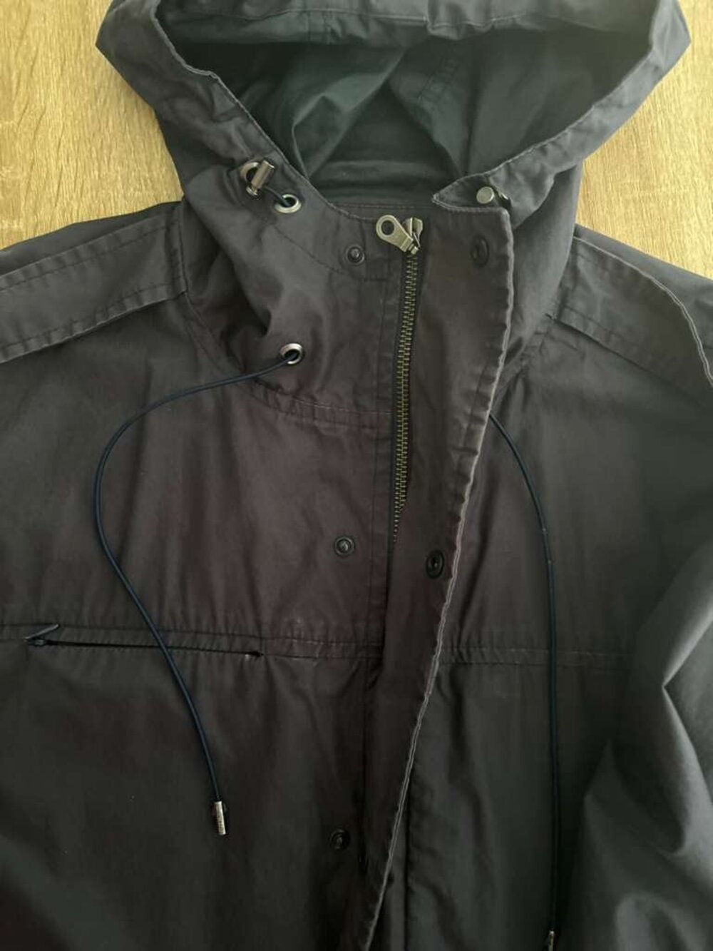 Daslu Hooded Lightweight Utility Rain Jacket Black Size G - Picture 4 of 16
